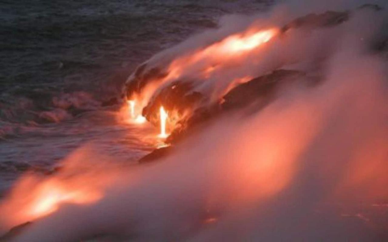 The Magical Lava Temple With Epic Volcano Views! Kehena Extérieur photo